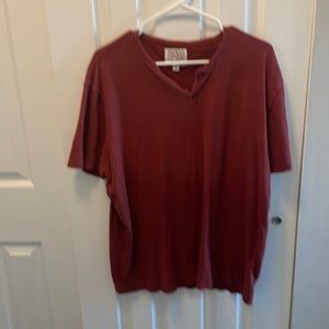 Maroon front button lucky brand XL t-shirt